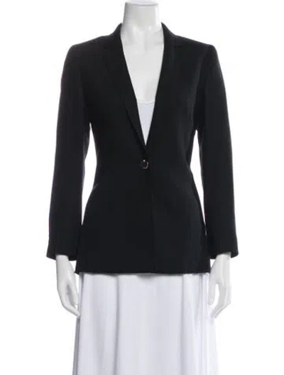Pre-owned Escada Virgin Wool Blazer In Black