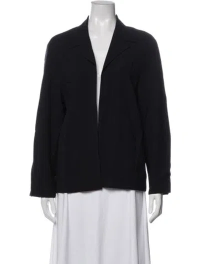 Pre-owned Escada Virgin Wool Blazer In Black