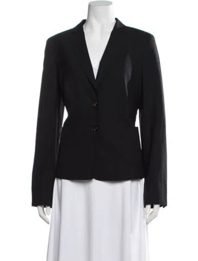 Pre-owned Escada Virgin Wool Blazer In Black