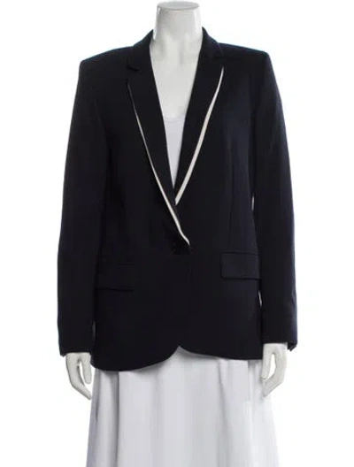 Pre-owned Escada Virgin Wool Blazer In Blue
