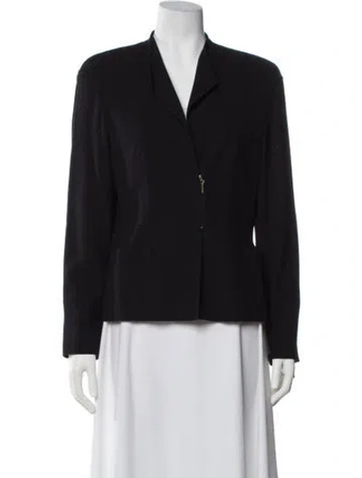 Pre-owned Escada Virgin Wool Blazer In Blue