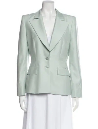 Pre-owned Escada Virgin Wool Blazer In Blue
