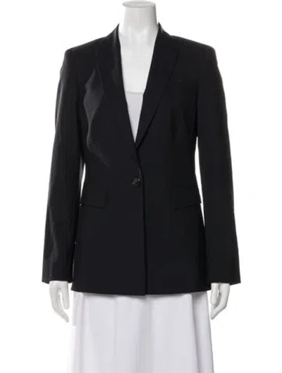 Pre-owned Escada Virgin Wool Blazer In Blue