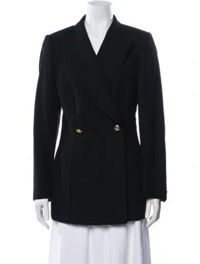Pre-owned Escada Virgin Wool Blazer In Blue