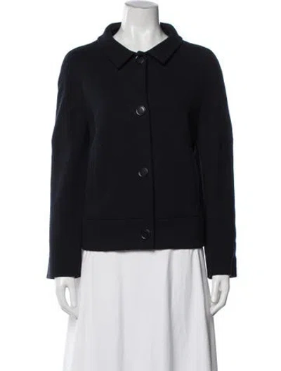Pre-owned Escada Virgin Wool Blazer In Blue