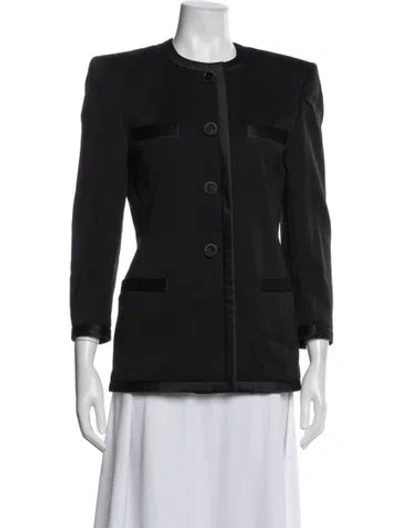 Pre-owned Escada Virgin Wool Blazer In Blue