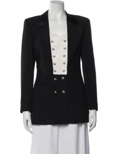 Pre-owned Escada Virgin Wool Blazer In Blue