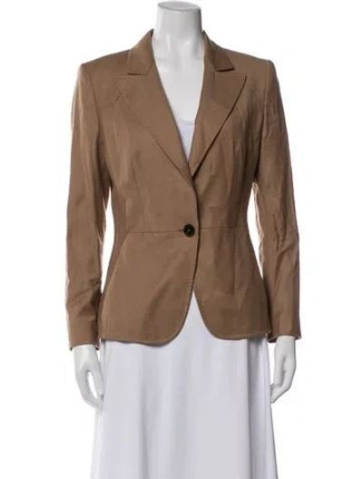 Pre-owned Escada Virgin Wool Blazer In Brown