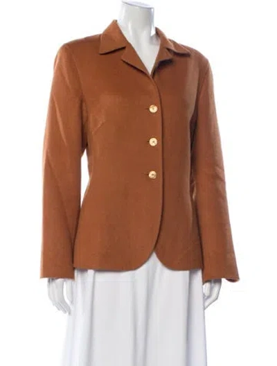 Pre-owned Escada Virgin Wool Blazer In Brown