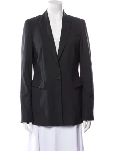 Pre-owned Escada Virgin Wool Blazer In Gray