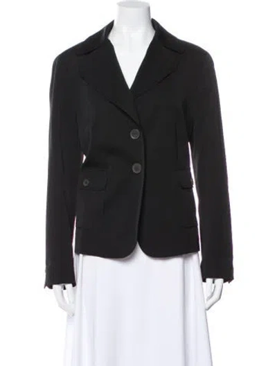 Pre-owned Escada Virgin Wool Blazer In Gray