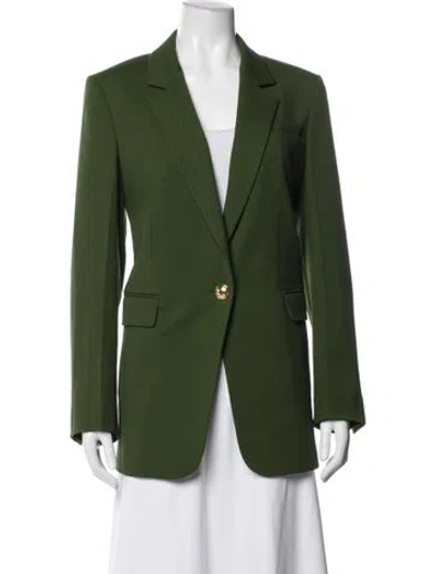 Pre-owned Escada Virgin Wool Blazer In Green