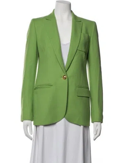 Pre-owned Escada Virgin Wool Blazer In Green