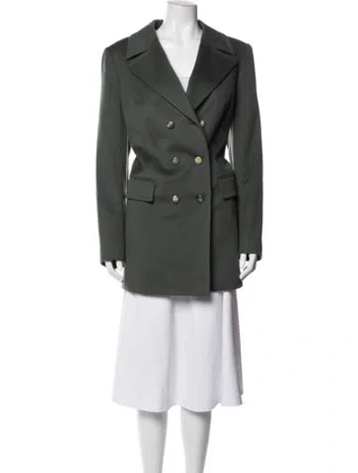 Pre-owned Escada Virgin Wool Blazer In Grey