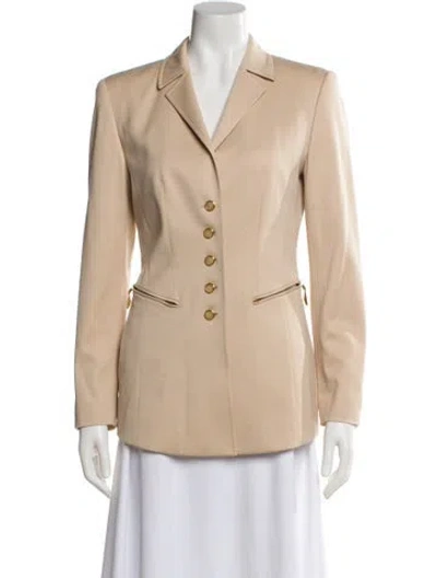 Pre-owned Escada Virgin Wool Blazer In Neutral