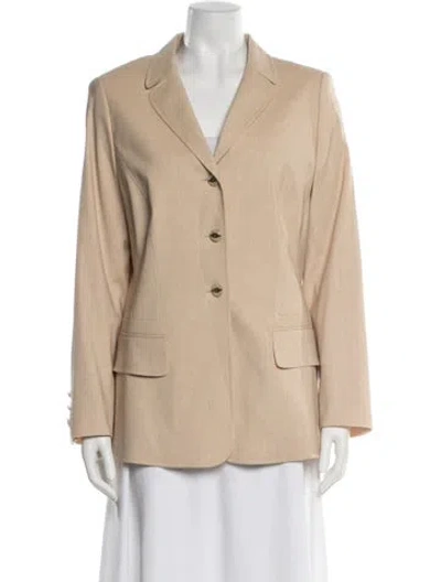 Pre-owned Escada Virgin Wool Blazer In Neutral