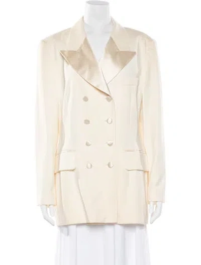 Pre-owned Escada Virgin Wool Blazer In Neutral