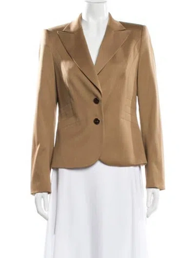 Pre-owned Escada Virgin Wool Blazer In Neutral