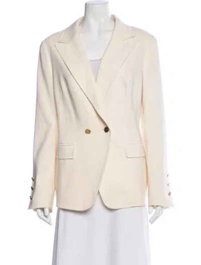 Pre-owned Escada Virgin Wool Blazer In Neutral