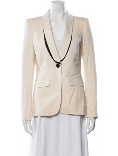 Pre-owned Escada Virgin Wool Blazer In Neutral
