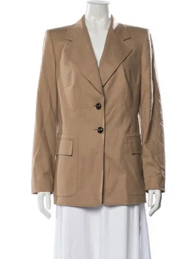 Pre-owned Escada Virgin Wool Blazer In Neutral