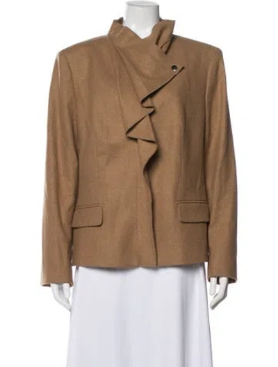 Pre-owned Escada Virgin Wool Blazer In Neutral