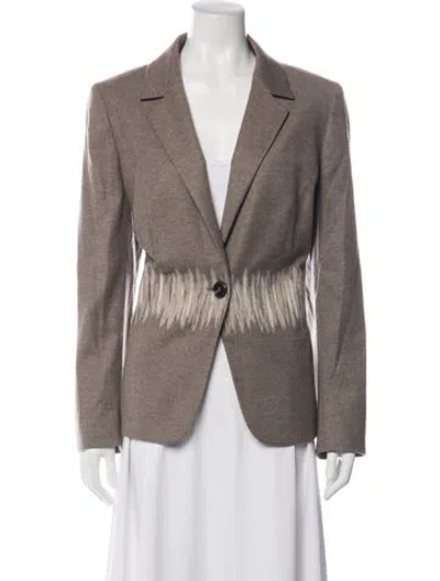Pre-owned Escada Virgin Wool Blazer In Neutrals