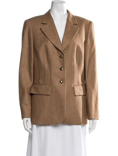 Pre-owned Escada Virgin Wool Blazer In Neutrals