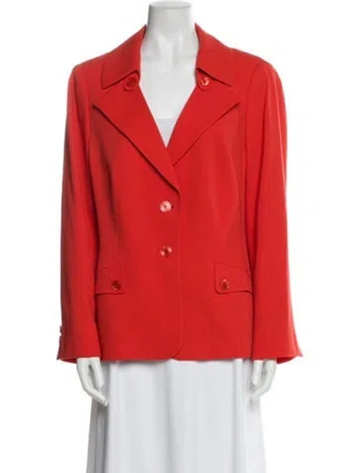 Pre-owned Escada Virgin Wool Blazer In Orange