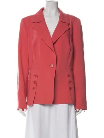 Pre-owned Escada Virgin Wool Blazer In Orange