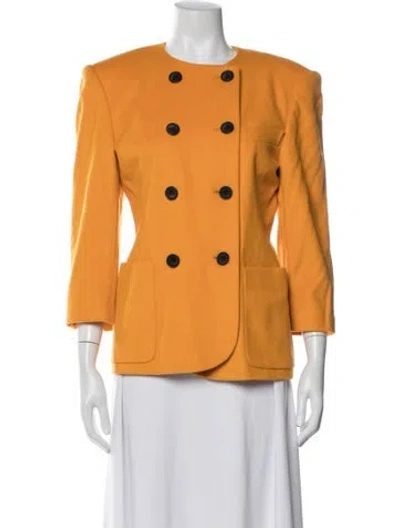 Pre-owned Escada Virgin Wool Blazer In Orange