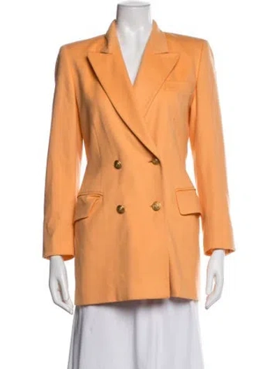 Pre-owned Escada Virgin Wool Blazer In Orange