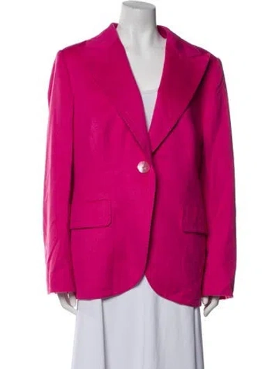 Pre-owned Escada Virgin Wool Blazer In Pink