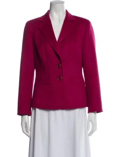 Pre-owned Escada Virgin Wool Blazer In Pink