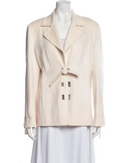 Pre-owned Escada Virgin Wool Blazer In Pink