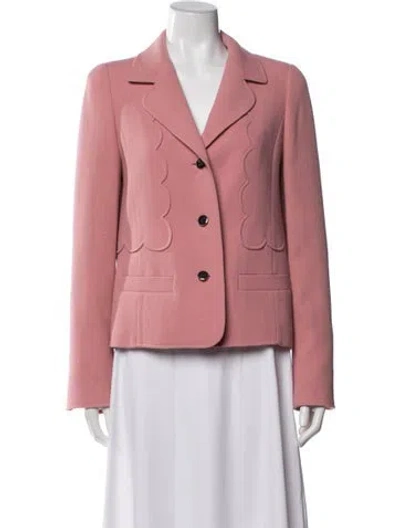 Pre-owned Escada Virgin Wool Blazer In Pink