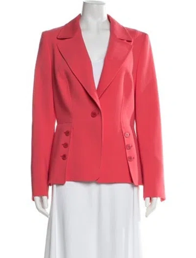 Pre-owned Escada Virgin Wool Blazer In Pink