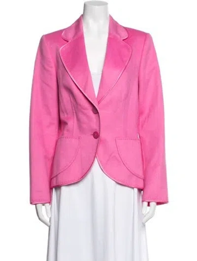 Pre-owned Escada Virgin Wool Blazer In Pink