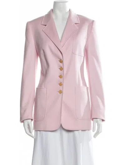 Pre-owned Escada Virgin Wool Blazer In Pink