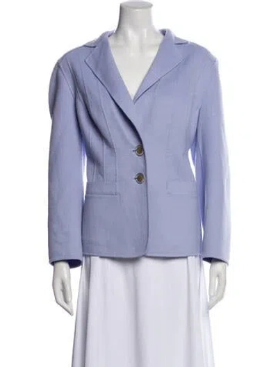 Pre-owned Escada Virgin Wool Blazer In Purple