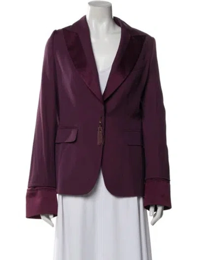 Pre-owned Escada Virgin Wool Blazer In Purple