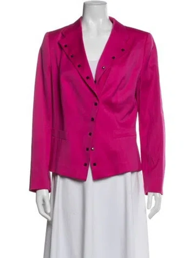 Pre-owned Escada Virgin Wool Blazer In Purple