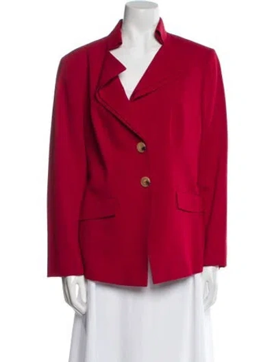 Pre-owned Escada Virgin Wool Blazer In Red
