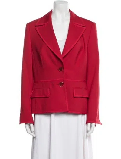 Pre-owned Escada Virgin Wool Blazer In Red