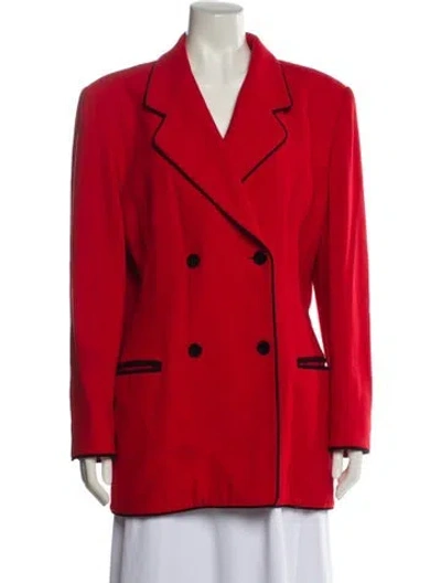 Pre-owned Escada Virgin Wool Blazer In Red
