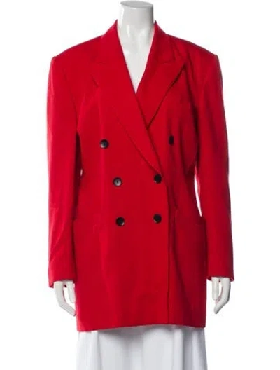 Pre-owned Escada Virgin Wool Blazer In Red