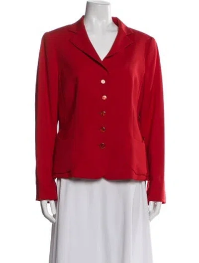 Pre-owned Escada Virgin Wool Blazer In Red