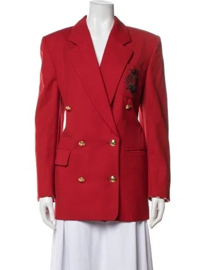 Pre-owned Escada Virgin Wool Blazer In Red