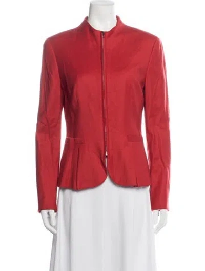 Pre-owned Escada Virgin Wool Blazer In Red