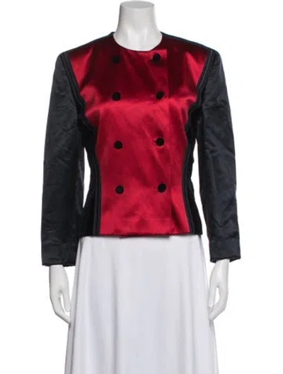 Pre-owned Escada Virgin Wool Blazer In Red